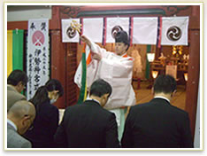 妻垣神社　安心院高校合格祈願祭