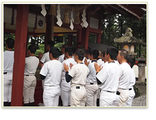 妻垣神社　安心院高校野球部必勝祈願祭